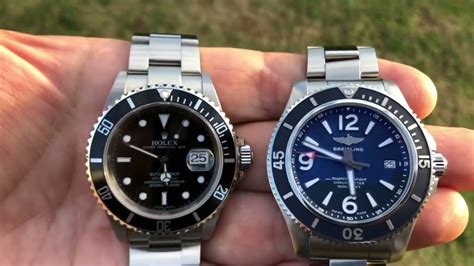 breitling superocean vs rolex submariner|breitling superocean chronograph.